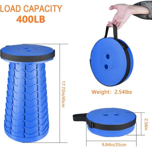6887dba68782b94b8ccc05bb999473e9d20beadb4b04a64b68672.jpg Boreeman Upgraded Folding Stool Lightweight Yet More Sturdy with Load Capacity 400lbs Portable Collapsible Stool for Camping Fishing Hiking BBQ (Black)