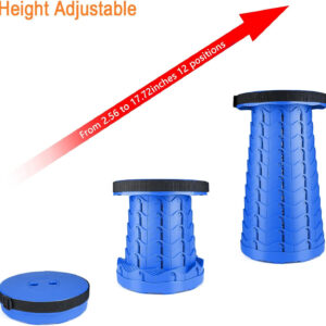 6887dba9a99dbd4a95a11b83007b88317448f62f1f581fab43a39.jpg Boreeman Upgraded Folding Stool Lightweight Yet More Sturdy with Load Capacity 400lbs Portable Collapsible Stool for Camping Fishing Hiking BBQ (Black)