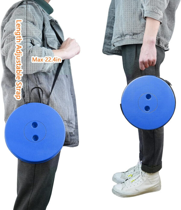 6887dbaca13a5216e423148548a9c935dc6424800a3610854b913.jpg Boreeman Upgraded Folding Stool Lightweight Yet More Sturdy with Load Capacity 400lbs Portable Collapsible Stool for Camping Fishing Hiking BBQ (Black)