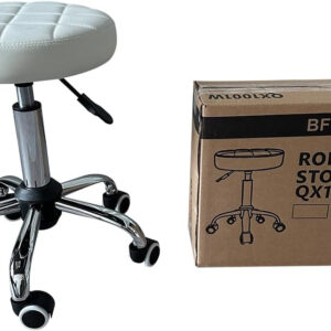 Black Classic Swivel Stool with Wheel for Salon Work Home SPA Shop Height-Adjustable and Cost-Effective Rolling Stool Chair Small