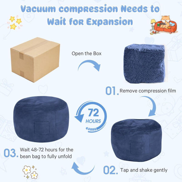 Bean Bag Chairs for Adults - Giant Bean Bag Chair Convertible Bean Bag Bed - Beanbag Chair with Micro Fiber Cover/Furniture Foam Filler - Floor Couch Sofa in Bedroom Dorm Room - Full Charcoal