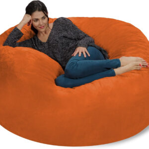 6887e08f64836c978cf10fd38d0c8f5f0f2260be7e4194afff169.jpg Chill Sack Bean Bag Chair - 5' Giant Memory Foam Lounge Chair with Soft Microfiber Cover – Cozy Furniture for Living Room, Dorm, & Kids' Rooms – Comfortable 5 Ft, Microsuede Lounge Sofa, Charcoal