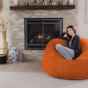 6887e0914f674c4d003e999b8169dd29282119db6cb7412e4b724.jpg Chill Sack Bean Bag Chair - 5' Giant Memory Foam Lounge Chair with Soft Microfiber Cover – Cozy Furniture for Living Room, Dorm, & Kids' Rooms – Comfortable 5 Ft, Microsuede Lounge Sofa, Charcoal