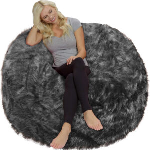 6887e09e60caf42de59db360fb67f14e28e5e1c5841e76af06539.jpg Chill Sack Bean Bag Chair - 5' Giant Memory Foam Lounge Chair with Soft Microfiber Cover – Cozy Furniture for Living Room, Dorm, & Kids' Rooms – Comfortable 5 Ft, Microsuede Lounge Sofa, Charcoal