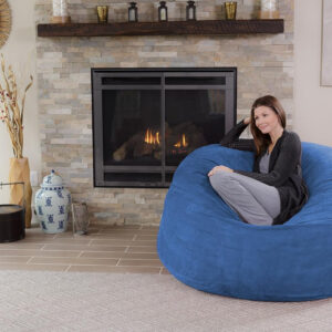 6887e0b7abb29d8c61c0c620b78c63bd1886adbe6c5507b902f6c.jpg Chill Sack Bean Bag Chair - 5' Giant Memory Foam Lounge Chair with Soft Microfiber Cover – Cozy Furniture for Living Room, Dorm, & Kids' Rooms – Comfortable 5 Ft, Microsuede Lounge Sofa, Charcoal