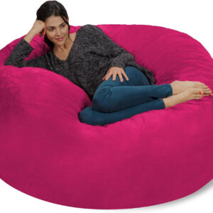6887e0d9a5754d90f51aebde87eb01dde5c0b3bf1d178e0a073dc.jpg Chill Sack Bean Bag Chair - 5' Giant Memory Foam Lounge Chair with Soft Microfiber Cover – Cozy Furniture for Living Room, Dorm, & Kids' Rooms – Comfortable 5 Ft, Microsuede Lounge Sofa, Charcoal