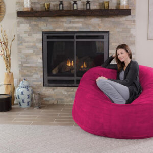 6887e0daeb2a8d3c12a7c450d04fa82df569315764932cefd29e7.jpg Chill Sack Bean Bag Chair - 5' Giant Memory Foam Lounge Chair with Soft Microfiber Cover – Cozy Furniture for Living Room, Dorm, & Kids' Rooms – Comfortable 5 Ft, Microsuede Lounge Sofa, Charcoal