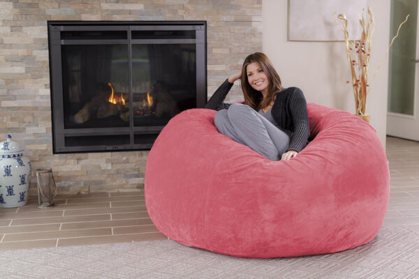 6887e0e329202e30c6c56a7303302140806fb49be40b1763b1779.jpg Chill Sack Bean Bag Chair - 5' Giant Memory Foam Lounge Chair with Soft Microfiber Cover – Cozy Furniture for Living Room, Dorm, & Kids' Rooms – Comfortable 5 Ft, Microsuede Lounge Sofa, Charcoal