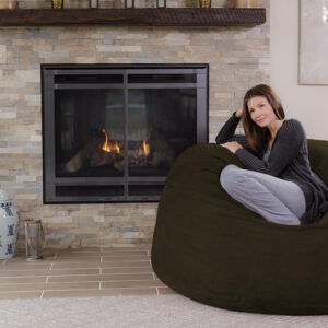 6887e0f44fca169bbbfdcc679207c9f330e61dbd687def1e86e12.jpg Chill Sack Bean Bag Chair - 5' Giant Memory Foam Lounge Chair with Soft Microfiber Cover – Cozy Furniture for Living Room, Dorm, & Kids' Rooms – Comfortable 5 Ft, Microsuede Lounge Sofa, Charcoal