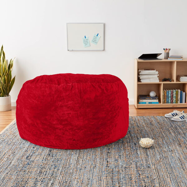 6887e0ff44e883cdefb8ec8ab4eb414b2f7a15d7a61dadf9a5807.jpg Chill Sack Bean Bag Chair - 5' Giant Memory Foam Lounge Chair with Soft Microfiber Cover – Cozy Furniture for Living Room, Dorm, & Kids' Rooms – Comfortable 5 Ft, Microsuede Lounge Sofa, Charcoal