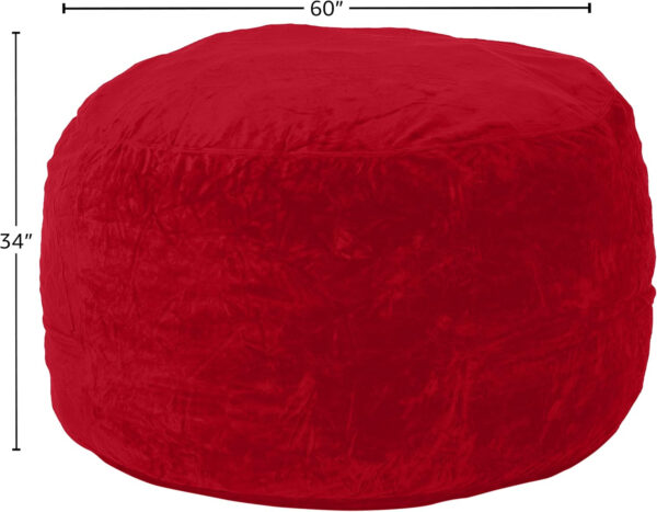 6887e10360ff2e17d83fb8f072ebc6314830cdc54eff2f1502c7b.jpg Chill Sack Bean Bag Chair - 5' Giant Memory Foam Lounge Chair with Soft Microfiber Cover – Cozy Furniture for Living Room, Dorm, & Kids' Rooms – Comfortable 5 Ft, Microsuede Lounge Sofa, Charcoal