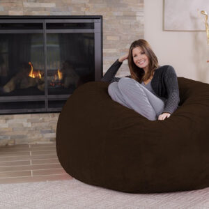 6887e11d46343b19addda532463353bfffef4622752defdd53786.jpg Chill Sack Bean Bag Chair - 5' Giant Memory Foam Lounge Chair with Soft Microfiber Cover – Cozy Furniture for Living Room, Dorm, & Kids' Rooms – Comfortable 5 Ft, Microsuede Lounge Sofa, Charcoal
