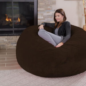 6887e1211335d4633223c8d56f4f8b8d55ad86fce14168f35b178.jpg Chill Sack Bean Bag Chair - 5' Giant Memory Foam Lounge Chair with Soft Microfiber Cover – Cozy Furniture for Living Room, Dorm, & Kids' Rooms – Comfortable 5 Ft, Microsuede Lounge Sofa, Charcoal