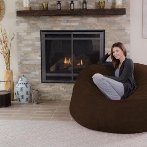 6887e123716d1e1b1f94dfd8b816ec5be6e98ebfb235c0ec07b14.jpg Chill Sack Bean Bag Chair - 5' Giant Memory Foam Lounge Chair with Soft Microfiber Cover – Cozy Furniture for Living Room, Dorm, & Kids' Rooms – Comfortable 5 Ft, Microsuede Lounge Sofa, Charcoal