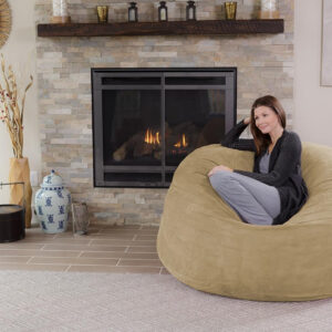 6887e13654cee5a1e52020d3d182a914b1fb5a34311effb396dd0.jpg Chill Sack Bean Bag Chair - 5' Giant Memory Foam Lounge Chair with Soft Microfiber Cover – Cozy Furniture for Living Room, Dorm, & Kids' Rooms – Comfortable 5 Ft, Microsuede Lounge Sofa, Charcoal