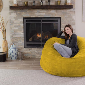 6887e13de8e071338cfa9ab847887d8cb08ac83dcd21b3c1d5933.jpg Chill Sack Bean Bag Chair - 5' Giant Memory Foam Lounge Chair with Soft Microfiber Cover – Cozy Furniture for Living Room, Dorm, & Kids' Rooms – Comfortable 5 Ft, Microsuede Lounge Sofa, Charcoal