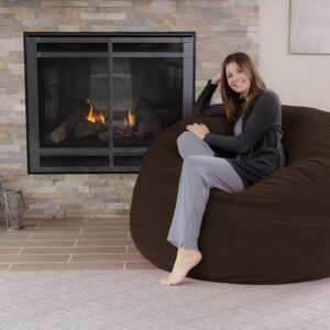 6887e14af1459673e514c76688414c98d804b6fdb739d98ef7d0b.jpg Chill Sack Bean Bag Chair - 5' Giant Memory Foam Lounge Chair with Soft Microfiber Cover – Cozy Furniture for Living Room, Dorm, & Kids' Rooms – Comfortable 5 Ft, Microsuede Lounge Sofa, Charcoal