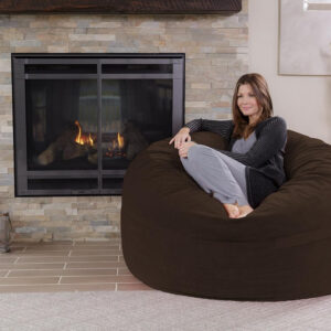 6887e14f2108b5de61e6ba5dd46a11463aeae159aac93c651ab4b.jpg Chill Sack Bean Bag Chair - 5' Giant Memory Foam Lounge Chair with Soft Microfiber Cover – Cozy Furniture for Living Room, Dorm, & Kids' Rooms – Comfortable 5 Ft, Microsuede Lounge Sofa, Charcoal