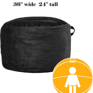 6887e1d1c9cd77ed44a1d95611d1eb13f87b270b3ffb46e4bf723.jpg Codi Bean Bag Chair with Filler Included, 4 FT - Comfy Large Beanbag Chairs for Adults - Machine Washable and Soft Mink Bonded Cover - Charcoal Grey, 4ft