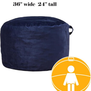 6887e1e4402dbee6c4c1e0b82117b65f93b669b4f063669e450d3.jpg Codi Bean Bag Chair with Filler Included, 4 FT - Comfy Large Beanbag Chairs for Adults - Machine Washable and Soft Mink Bonded Cover - Charcoal Grey, 4ft