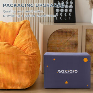 MAXYOYO Bean Bag Chair, Floor Sofa with Handle, Bean Bag Chairs for Adults and Kids, Teens Living Room Bean Bag, Accent Sofa Chair with Pocket for Gaming Reading Relaxing