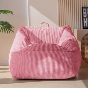 MAXYOYO Bean Bag Chair, Floor Sofa with Handle, Bean Bag Chairs for Adults and Kids, Teens Living Room Bean Bag, Accent Sofa Chair with Pocket for Gaming Reading Relaxing