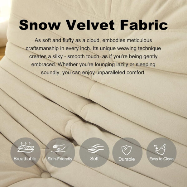 Bean Bag Chair for Adults, Bean Bag Sofa - Adult Size with Soft Waterproof Fabric for Living Room, Apartments, Reading Corner, Gaming, and Movie Venue (DarkOrange)