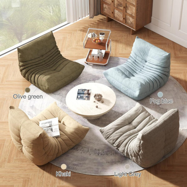 Bean Bag Chair for Adults, Bean Bag Sofa - Adult Size with Soft Waterproof Fabric for Living Room, Apartments, Reading Corner, Gaming, and Movie Venue (DarkOrange)