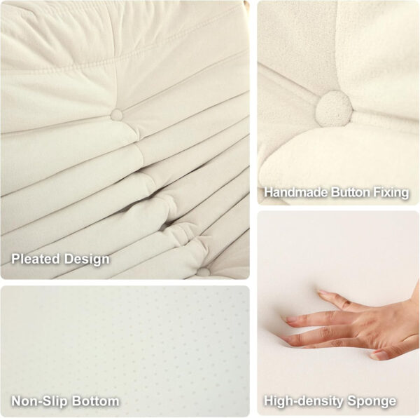 Bean Bag Chair for Adults, Bean Bag Sofa - Adult Size with Soft Waterproof Fabric for Living Room, Apartments, Reading Corner, Gaming, and Movie Venue (DarkOrange)