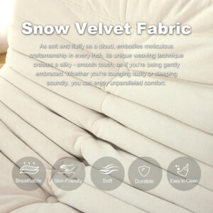 Bean Bag Chair for Adults, Bean Bag Sofa - Adult Size with Soft Waterproof Fabric for Living Room, Apartments, Reading Corner, Gaming, and Movie Venue (DarkOrange)