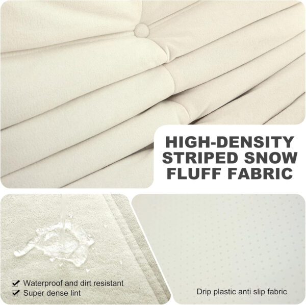 Bean Bag Chair for Adults, Bean Bag Sofa - Adult Size with Soft Waterproof Fabric for Living Room, Apartments, Reading Corner, Gaming, and Movie Venue (DarkOrange)