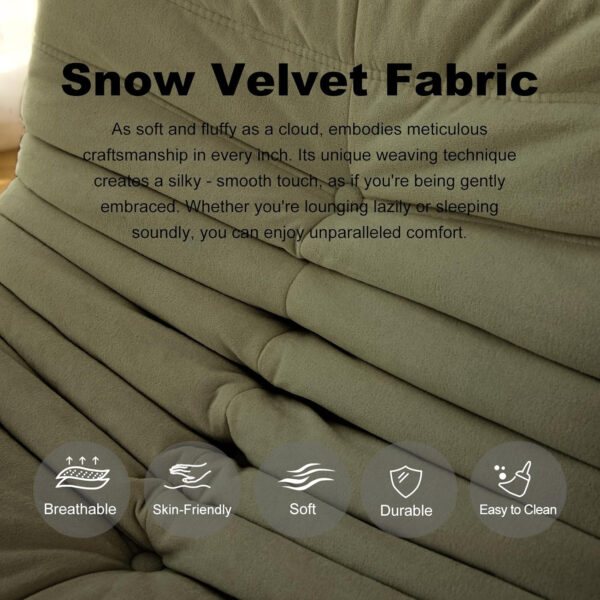 Bean Bag Chair for Adults, Bean Bag Sofa - Adult Size with Soft Waterproof Fabric for Living Room, Apartments, Reading Corner, Gaming, and Movie Venue (DarkOrange)