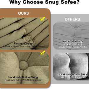 Bean Bag Chair for Adults, Bean Bag Sofa - Adult Size with Soft Waterproof Fabric for Living Room, Apartments, Reading Corner, Gaming, and Movie Venue (DarkOrange)