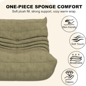 Bean Bag Chair for Adults, Bean Bag Sofa - Adult Size with Soft Waterproof Fabric for Living Room, Apartments, Reading Corner, Gaming, and Movie Venue (DarkOrange)