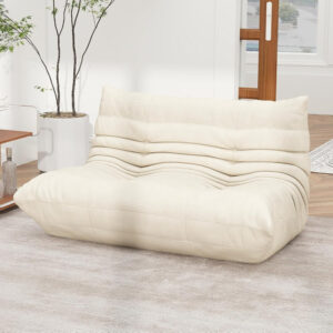 Bean Bag Chair for Adults, Bean Bag Sofa - Adult Size with Soft Waterproof Fabric for Living Room, Apartments, Reading Corner, Gaming, and Movie Venue (DarkOrange)