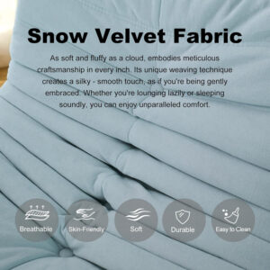 Bean Bag Chair for Adults, Bean Bag Sofa - Adult Size with Soft Waterproof Fabric for Living Room, Apartments, Reading Corner, Gaming, and Movie Venue (DarkOrange)