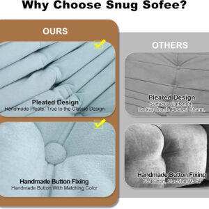 Bean Bag Chair for Adults, Bean Bag Sofa - Adult Size with Soft Waterproof Fabric for Living Room, Apartments, Reading Corner, Gaming, and Movie Venue (DarkOrange)