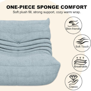 Bean Bag Chair for Adults, Bean Bag Sofa - Adult Size with Soft Waterproof Fabric for Living Room, Apartments, Reading Corner, Gaming, and Movie Venue (DarkOrange)