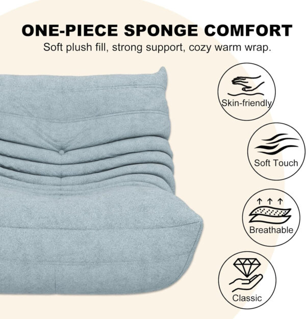 Bean Bag Chair for Adults, Bean Bag Sofa - Adult Size with Soft Waterproof Fabric for Living Room, Apartments, Reading Corner, Gaming, and Movie Venue (DarkOrange)