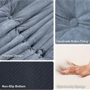 Bean Bag Chair for Adults, Bean Bag Sofa - Adult Size with Soft Waterproof Fabric for Living Room, Apartments, Reading Corner, Gaming, and Movie Venue (DarkOrange)