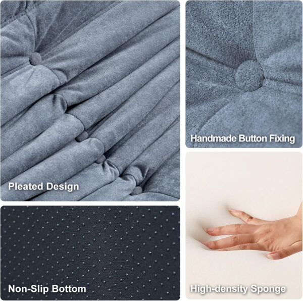 Bean Bag Chair for Adults, Bean Bag Sofa - Adult Size with Soft Waterproof Fabric for Living Room, Apartments, Reading Corner, Gaming, and Movie Venue (DarkOrange)