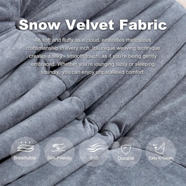 Bean Bag Chair for Adults, Bean Bag Sofa - Adult Size with Soft Waterproof Fabric for Living Room, Apartments, Reading Corner, Gaming, and Movie Venue (DarkOrange)