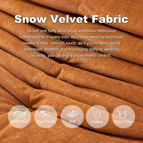 Bean Bag Chair for Adults, Bean Bag Sofa - Adult Size with Soft Waterproof Fabric for Living Room, Apartments, Reading Corner, Gaming, and Movie Venue (DarkOrange)