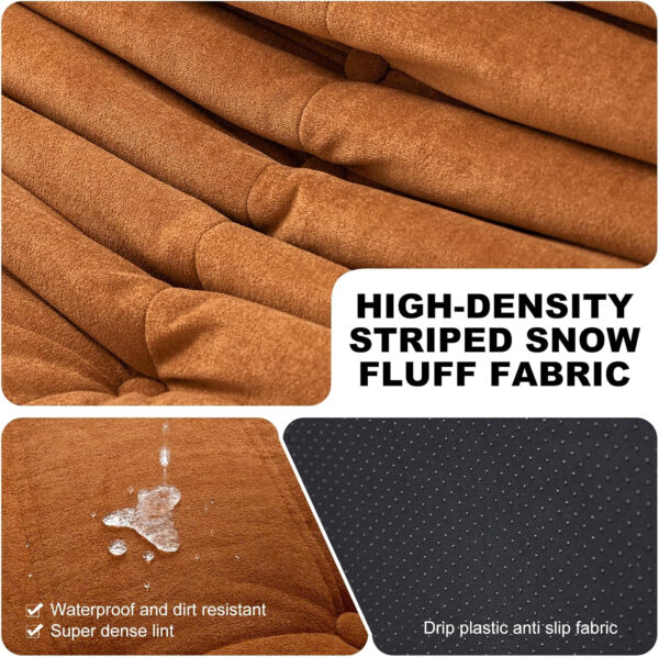 Bean Bag Chair for Adults, Bean Bag Sofa - Adult Size with Soft Waterproof Fabric for Living Room, Apartments, Reading Corner, Gaming, and Movie Venue (DarkOrange)