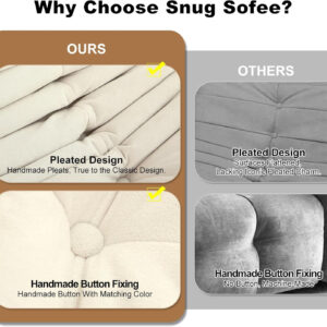 Bean Bag Chair for Adults, Bean Bag Sofa - Adult Size with Soft Waterproof Fabric for Living Room, Apartments, Reading Corner, Gaming, and Movie Venue (DarkOrange)