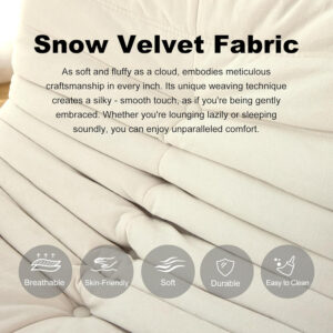 Bean Bag Chair for Adults, Bean Bag Sofa - Adult Size with Soft Waterproof Fabric for Living Room, Apartments, Reading Corner, Gaming, and Movie Venue (DarkOrange)