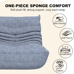 Bean Bag Chair for Adults, Bean Bag Sofa - Adult Size with Soft Waterproof Fabric for Living Room, Apartments, Reading Corner, Gaming, and Movie Venue (DarkOrange)