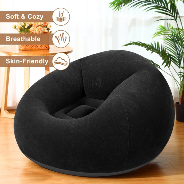 6 Pcs Bean Bag Chairs for Adults Inflatable Chairs with Electric Air Pump,Blow up Couch Folding Portable Inflatable Couch Lazy Sofa for Reading Living Room Camping (Colorful)