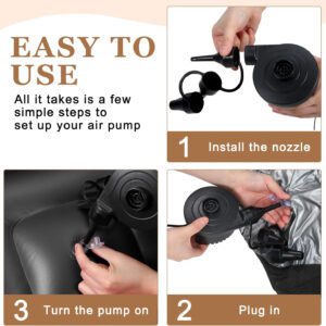 6 Pcs Bean Bag Chairs for Adults Inflatable Chairs with Electric Air Pump,Blow up Couch Folding Portable Inflatable Couch Lazy Sofa for Reading Living Room Camping (Colorful)