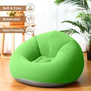 6 Pcs Bean Bag Chairs for Adults Inflatable Chairs with Electric Air Pump,Blow up Couch Folding Portable Inflatable Couch Lazy Sofa for Reading Living Room Camping (Colorful)